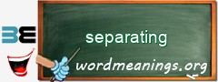 WordMeaning blackboard for separating